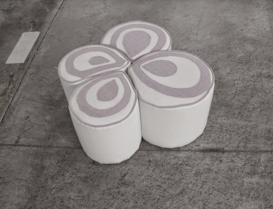 The pouf in the form of a quatrefoil Lorena, TreCi Salotti