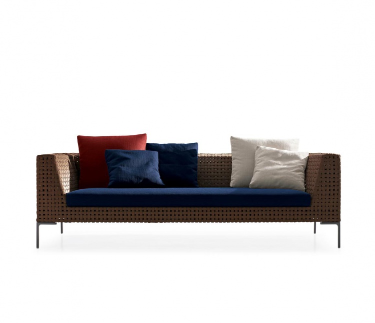 Three-seat sofa, Outdoor sofa Charles - B & B Italia