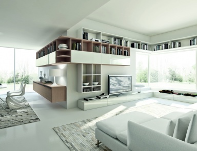 Wall and modular system, Omnia, Falma Italia