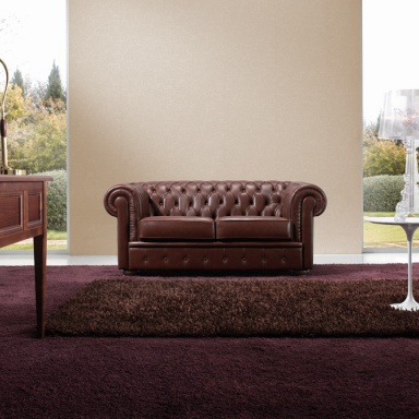 Double leather sofa CHOPIN