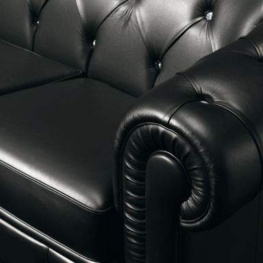 Double leather sofa CHOPIN