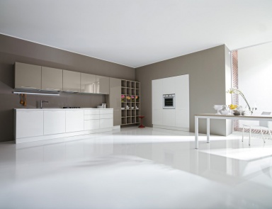 Kitchen (set for the kitchen) in a glossy finish Terra, Aran Cucine