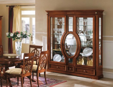 Showcase with glass shelves Ponte Vecchio, Maronese