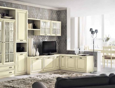 Modular system with corner drawer Murano, Maronese