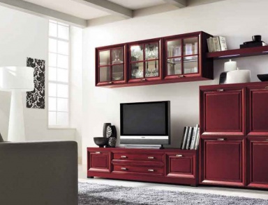 Modular system with shelves for TV Murano, Maronese