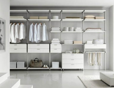 Wardrobe with drawers and open shelves Wardrobe Collection, ACF International