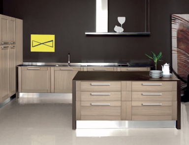 Kitchen (kitchen set) in the decoration of the ash oak Licia, Aran Cucine