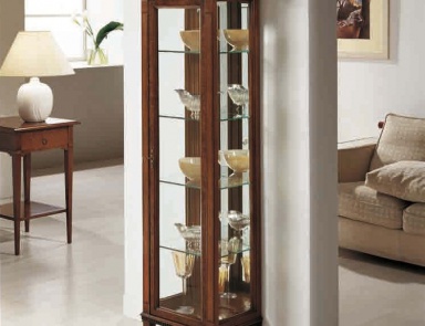 Showcase with metal fluted decor Armonia, Arve Style