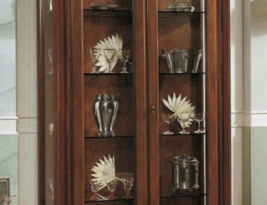 Showcase of double-leaf glass and wood Palladio, Arve Style