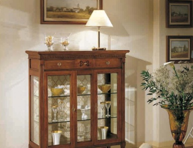 Showcase in the finish of brocade and veneer Barbara, Arve Style