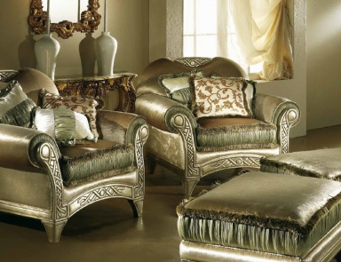 Armchair in fabric Iris SAT Export