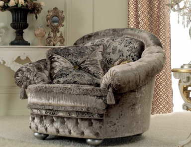 Armchair in fabric Vittoria SAT Export