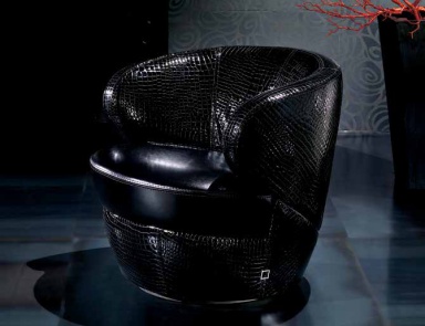 Chair in leather upholstery Tiffany SAT Export