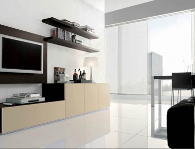 Modular system with open shelves and closed sections Kubo Collection, ACF International