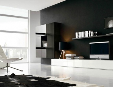 Modular system with open and closed sections Kubo Collection from the Italian manufacturer ACF International.