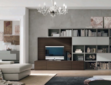 Modular system with many open compartments Seta, Maronese