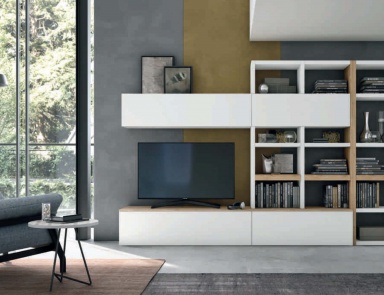 Modular system with open shelves Seta, Maronese