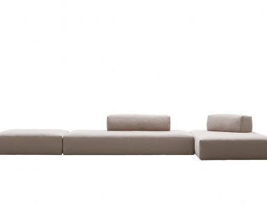 Modular sofa in leather upholstery Hospitis, Novamobili