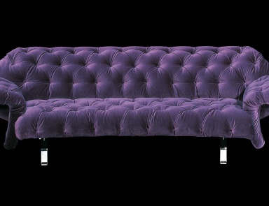 Two-seater sofa on steel frame Fly Capitonne, Il Loft