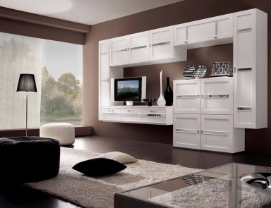 Modular storage system in white lacquer Sogni, Arve Style