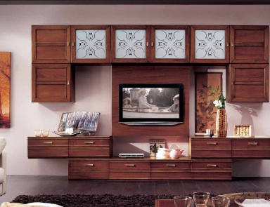 Modular system with wall panel for TV Sogni, Arve Style