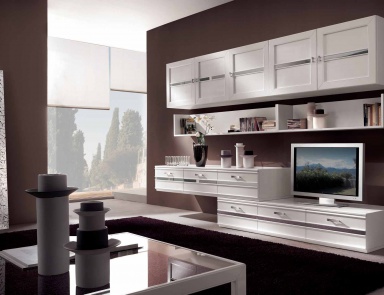 Modular system with decorative mirrored inserts Sogni, Arve Style