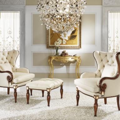 Chair with Ottoman Valeria