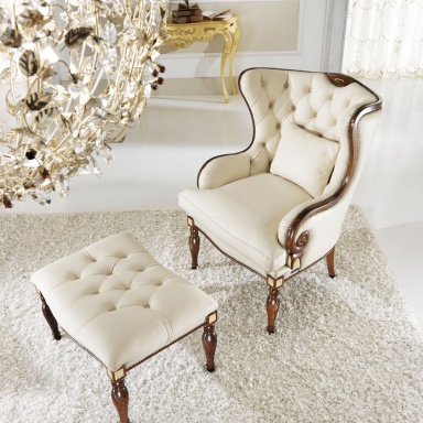 Chair with Ottoman Valeria