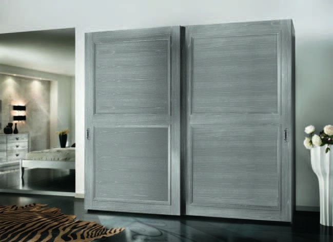 Wardrobe With 2 Sliding Doors In Veneer Giselle Arve Style