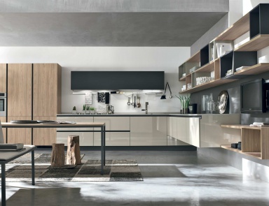 Kitchen with lacquered Aleve, Stosa