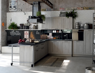 Kitchen (kitchen set) on a frame of wood City, Stosa