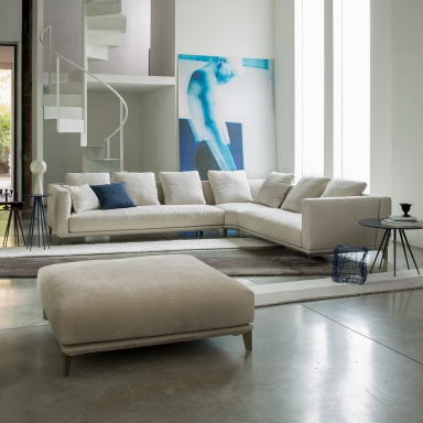 Modular sofa with pouffe Dylan