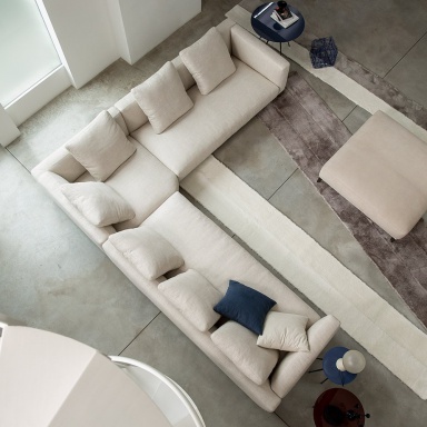Modular sofa with pouffe Dylan