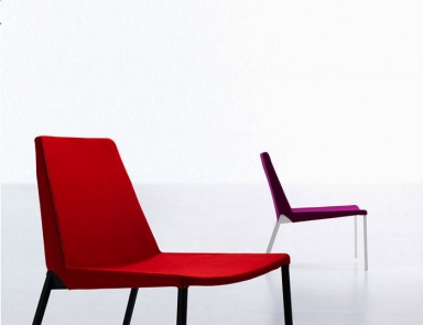 Armchair with frame made of metal, Quartz PL, Miniforms