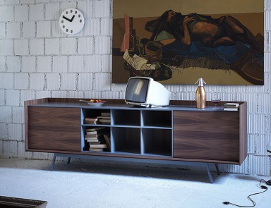 Dresser with natural wood Edge, Miniforms