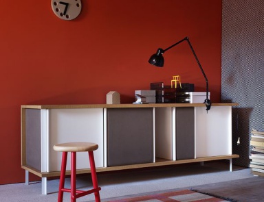 The Cabinet of natural wood Tracks, Miniforms