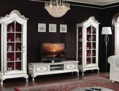 Showcase with a frame made of natural wood, Scappini & C