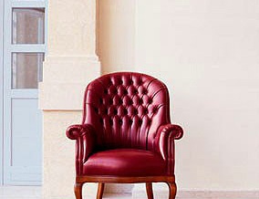 Chair Executive leather upholstered Base, Mascheroni