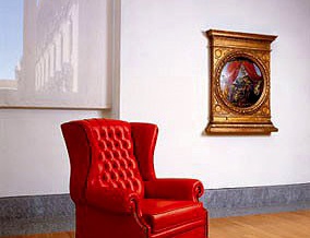 Chair leather upholstered Georgian, Mascheroni