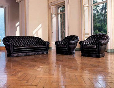 Armchair upholstered in leather, Great Glasgow, Mascheroni