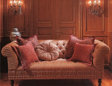 Two seater sofa on turned legs, Greta - Provasi