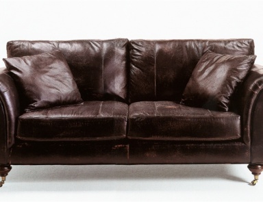 Double leather sofa on rollers, HL - Provasi