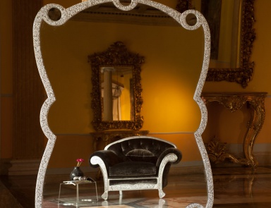 Mirror in silver frame, Domingo Salotti