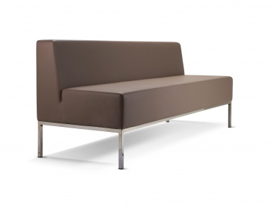 Sofa in leather upholstery Eden, Domingo Salotti