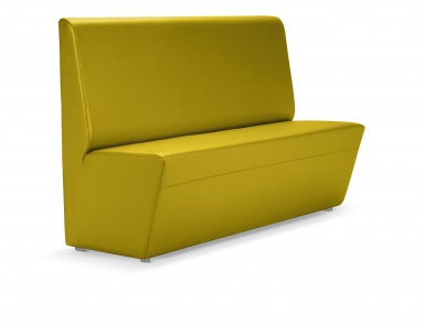 The sofa in club leather upholstery, Justin, Domingo Salotti