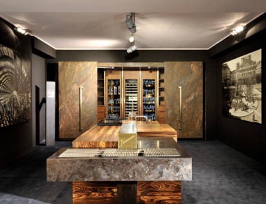 Kitchen (kitchen) natural wood Brasserie, Matteo Gennari