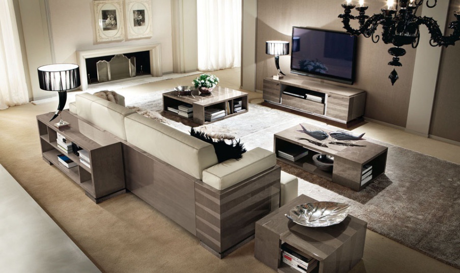 Genealogie Diplomatie Op de loer liggen Sofa set of wood in veneer, eco-leather and glass Monaco, Alf - Luxury  furniture MR