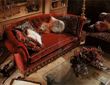 Three seater sofa on a hidden frame, Demi-Lune - Provasi