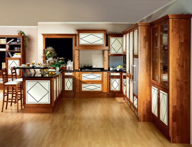 Set for the kitchen of solid wood Ambra Onlywood