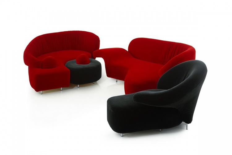 The sofa on the basis of MDF velvet Angels, Edra